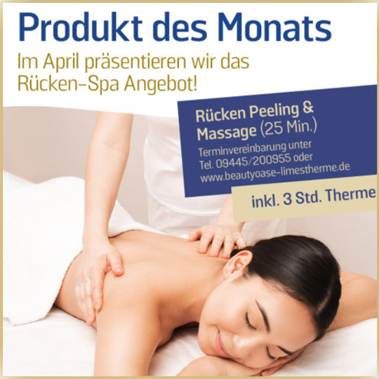 Rückenpeeling mit Massage