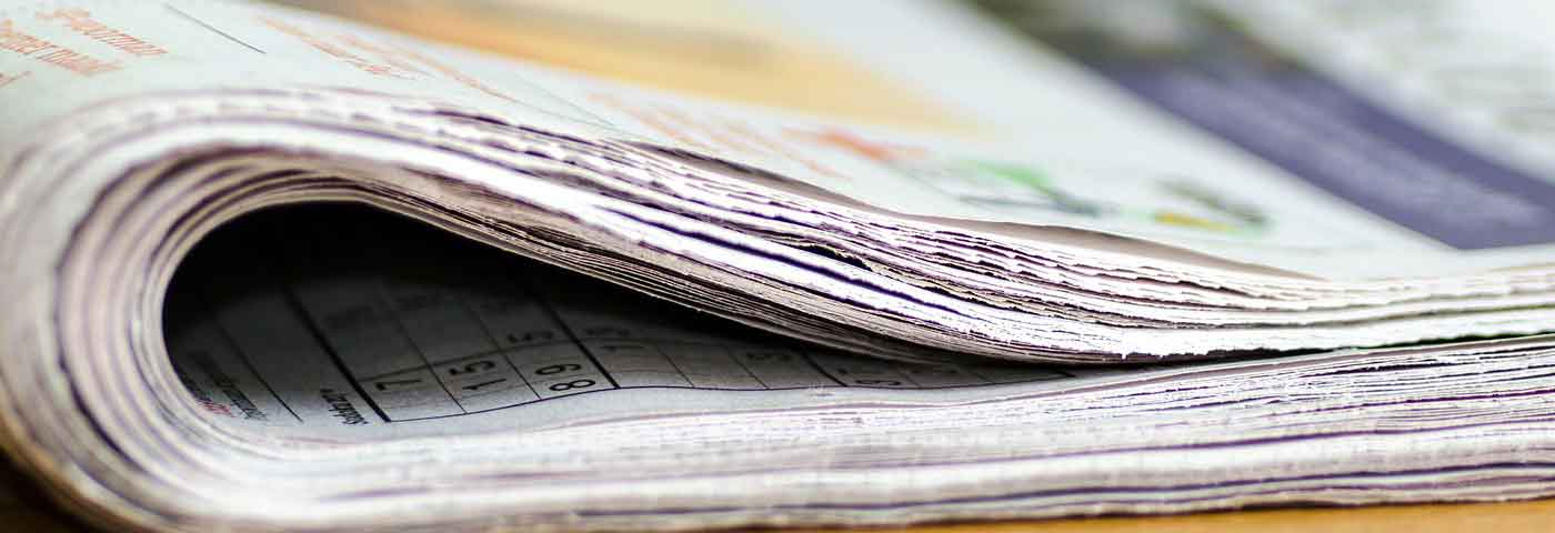 Pressestimmen über die Limes-Therme Pressestimmen über die Limes-Therme; symbolische Zeitung